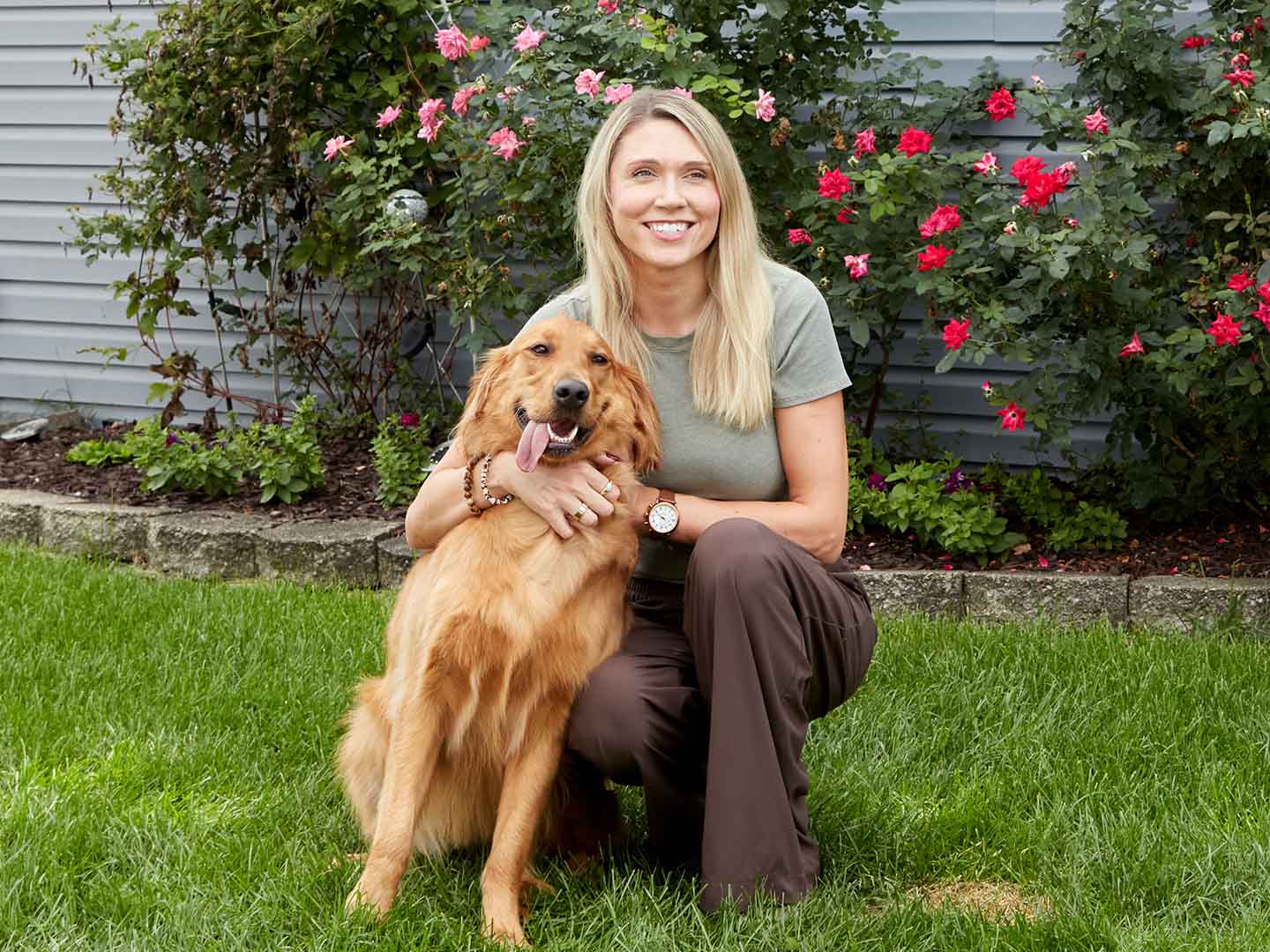 Ginta with dog
